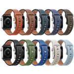 สายรัดนาฬิกาหนังวัวหัวเข็มขัดผีเสื้อ สำหรับ Apple Watch Series, 7 41 มม. / 6&SE&5&4 40 มม. / 3&2&1 38 มม., 7 45 มม. / 6&SE&5&4 44 มม. / 3&2&1 42 มม.