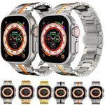 สายรัดนาฬิกาเหล็ก สำหรับ Apple Watch Series, 7 41 มม. / 6&SE&5&4 40 มม. / 3&2&1 38 มม., 7 45 มม. / 6&SE&5&4 44 มม. / 3&2&1 42 มม.
