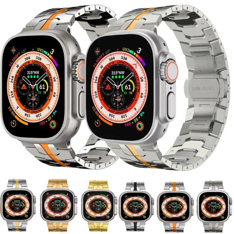สายรัดนาฬิกาเหล็ก สำหรับ Apple Watch Series, 7 41 มม. / 6&SE&5&4 40 มม. / 3&2&1 38 มม., 7 45 มม. / 6&SE&5&4 44 มม. / 3&2&1 42 มม.