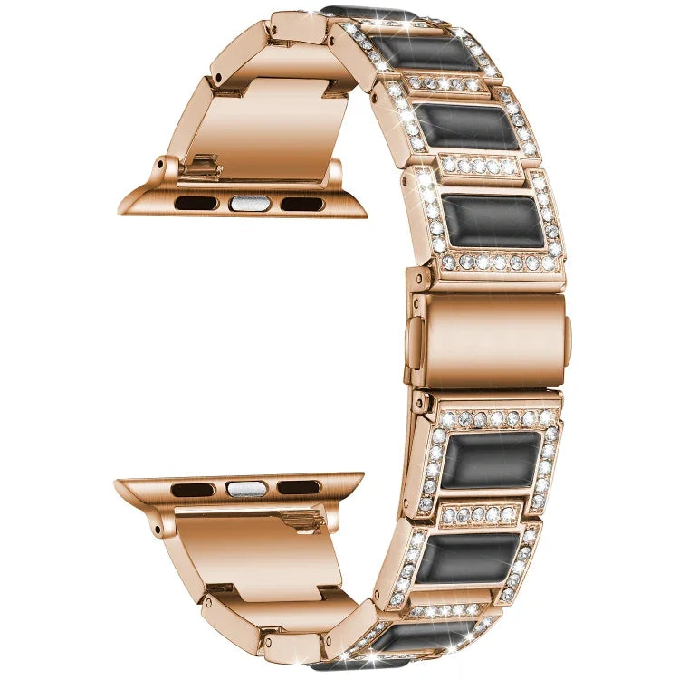 สายรัดนาฬิกาโลหะโอปอล 22 มม. สำหรับ Apple Watch Series, 7 41 มม. / 6&SE&5&4 40 มม. / 3&2&1 38 มม., 7 45 มม. / 6&SE&5&4 44 มม. / 3&2&1 42 มม.
