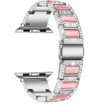 สายรัดนาฬิกาโลหะโอปอล 22 มม. สำหรับ Apple Watch Series, 7 41 มม. / 6&SE&5&4 40 มม. / 3&2&1 38 มม., 7 45 มม. / 6&SE&5&4 44 มม. / 3&2&1 42 มม.