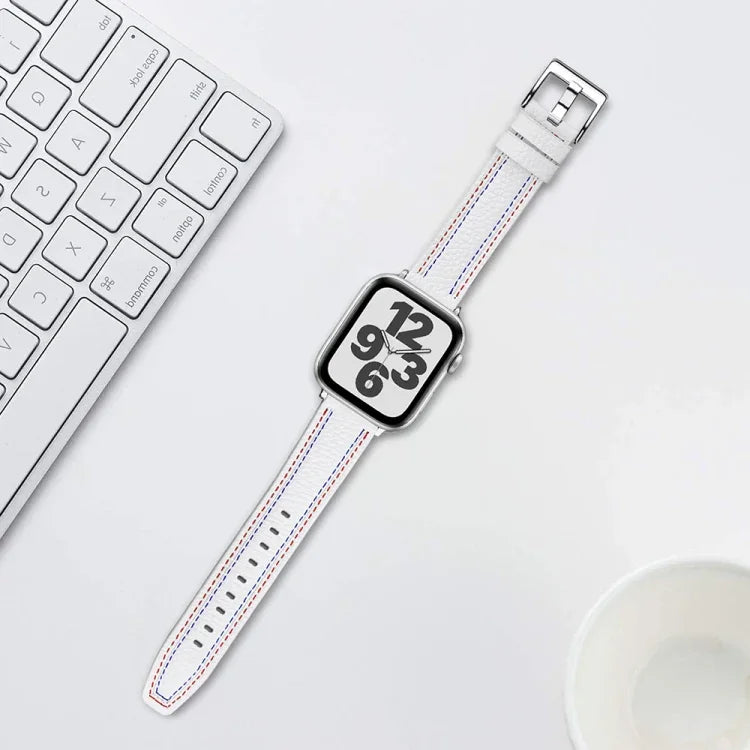 สายรัดนาฬิกาหนังสามเส้น สำหรับ Apple Watch Series, 7 41 มม. / 6&SE&5&4 40 มม. / 3&2&1 38 มม., 7 45 มม. / 6&SE&5&4 44 มม. / 3&2&1 42 มม.