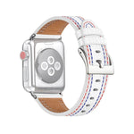 สายรัดนาฬิกาหนังสามเส้น สำหรับ Apple Watch Series, 7 41 มม. / 6&SE&5&4 40 มม. / 3&2&1 38 มม., 7 45 มม. / 6&SE&5&4 44 มม. / 3&2&1 42 มม.