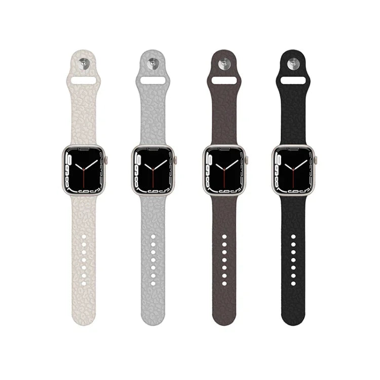 สายรัดนาฬิกาซิลิโคนลายลายเสือดาว สำหรับ Apple Watch Series, 7 41 มม. / 6&SE&5&4 40 มม. / 3&2&1 38 มม., 7 45 มม. / 6&SE&5&4 44 มม. / 3&2&1 42 มม.