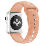 สายรัดนาฬิกาซิลิโคนลายผีเสื้อรักดอกไม้ สำหรับ Apple Watch Series, 7 41 มม. / 6&SE&5&4 40 มม. / 3&2&1 38 มม.