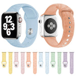 สายรัดนาฬิกาซิลิโคนลายผีเสื้อรักดอกไม้ สำหรับ Apple Watch Series, 7 41 มม. / 6&SE&5&4 40 มม. / 3&2&1 38 มม.