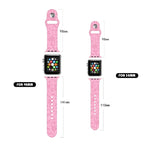 สายรัดนาฬิกาซิลิโคนลายฟลามิงโก สำหรับ Apple Watch Series, 7 41 มม. / 6&SE&5&4 40 มม. / 3&2&1 38 มม., 7 45 มม. / 6&SE&5&4 44 มม. / 3&2&1 42 มม.