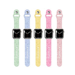 สายรัดนาฬิกาซิลิโคนลายฟลามิงโก สำหรับ Apple Watch Series, 7 41 มม. / 6&SE&5&4 40 มม. / 3&2&1 38 มม., 7 45 มม. / 6&SE&5&4 44 มม. / 3&2&1 42 มม.