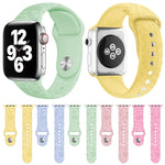 สายรัดนาฬิกาซิลิโคนลายฟลามิงโก สำหรับ Apple Watch Series, 7 41 มม. / 6&SE&5&4 40 มม. / 3&2&1 38 มม., 7 45 มม. / 6&SE&5&4 44 มม. / 3&2&1 42 มม.