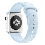 สายรัดนาฬิกาซิลิโคนลายใบโคลเวอร์สี่แฉก สำหรับ Apple Watch Series, 7 45 มม. / 6&SE&5&4 44 มม. / 3&2&1 42 มม., 7 41 มม. / 6&SE&5&4 40 มม. / 3&2&1 38 มม.
