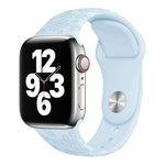 สายรัดนาฬิกาซิลิโคนลายใบโคลเวอร์สี่แฉก สำหรับ Apple Watch Series, 7 45 มม. / 6&SE&5&4 44 มม. / 3&2&1 42 มม., 7 41 มม. / 6&SE&5&4 40 มม. / 3&2&1 38 มม.