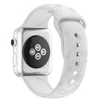 สายรัดนาฬิกาซิลิโคนลายใบโคลเวอร์สี่แฉก สำหรับ Apple Watch Series, 7 45 มม. / 6&SE&5&4 44 มม. / 3&2&1 42 มม., 7 41 มม. / 6&SE&5&4 40 มม. / 3&2&1 38 มม.