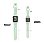 สายรัดนาฬิกาซิลิโคนลายใบโคลเวอร์สี่แฉก สำหรับ Apple Watch Series, 7 45 มม. / 6&SE&5&4 44 มม. / 3&2&1 42 มม., 7 41 มม. / 6&SE&5&4 40 มม. / 3&2&1 38 มม.