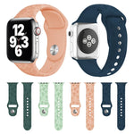 สายรัดนาฬิกาซิลิโคนลายต้นกระบองเพชร สำหรับ Apple Watch Series, 7 41 มม. / 6&SE&5&4 40 มม. / 3&2&1 38 มม., 7 45 มม. / 6&SE&5&4 44 มม. / 3&2&1 42 มม.