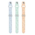 สายรัดนาฬิกาซิลิโคนลายเกล็ดหิมะ สำหรับ Apple Watch Series, 7 41 มม. / 6&SE&5&4 40 มม. / 3&2&1 38 มม., 7 45 มม. / 6&SE&5&4 44 มม. / 3&2&1 42 มม.