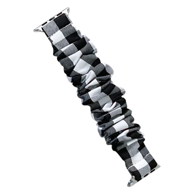Single Loop Elasticity Cloth Grid Watchband For Apple Watch Series, 7 41mm / 6&SE&5&4 40mm / 3&2&1 38mm, 7 45mm / 6&SE&5&4 44mm / 3&2&1 42mm