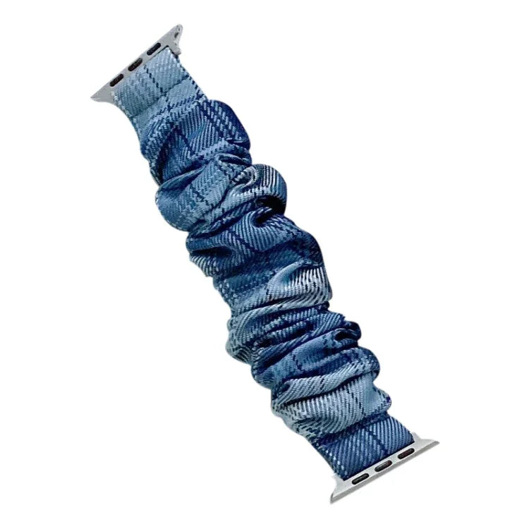 Single Loop Elasticity Cloth Grid Watchband For Apple Watch Series, 7 41mm / 6&SE&5&4 40mm / 3&2&1 38mm, 7 45mm / 6&SE&5&4 44mm / 3&2&1 42mm