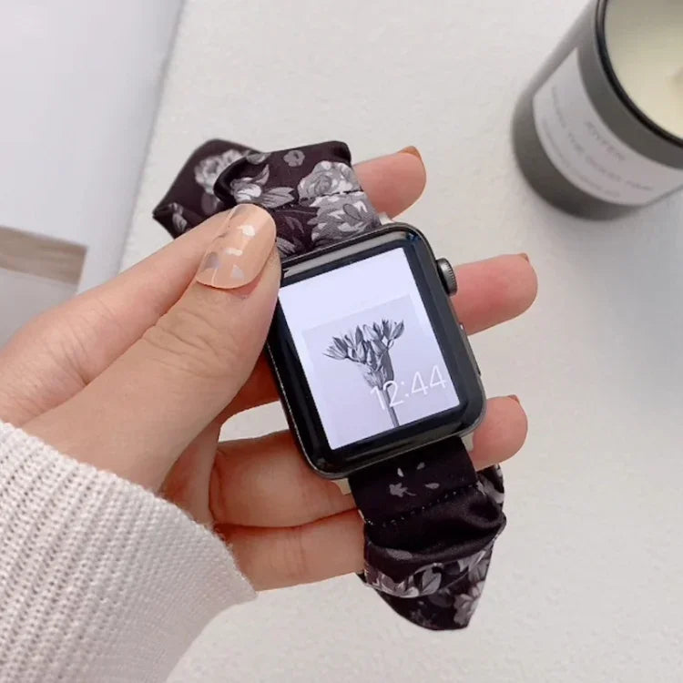 สายรัดนาฬิกาผ้ายืดแบบห่วงเดี่ยว สำหรับ Apple Watch Series, 7 41 มม. / 6&SE&5&4 40 มม. / 3&2&1 38 มม., 7 45 มม. / 6&SE&5&4 44 มม. / 3&2&1 42 มม.