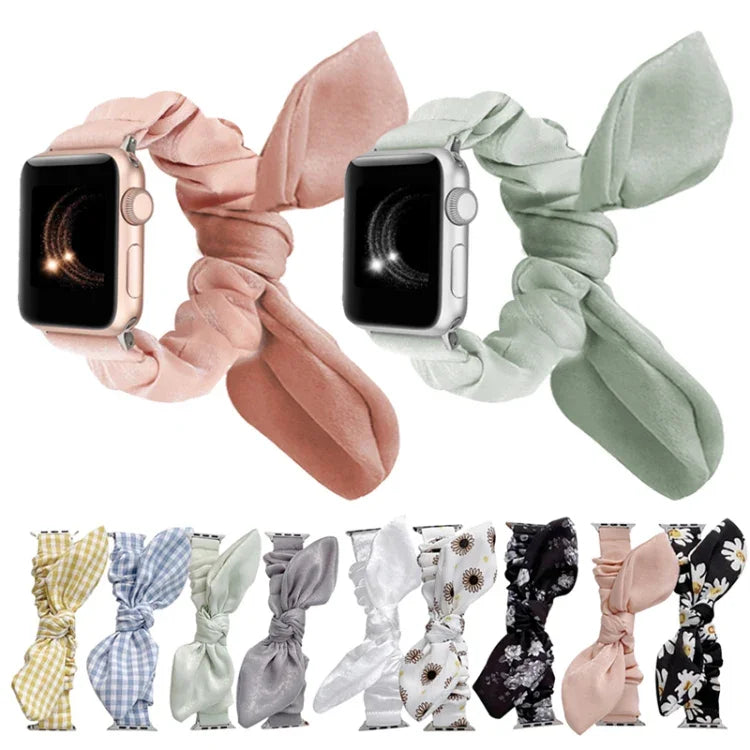 สายรัดนาฬิกาผ้ายืดแบบห่วงเดี่ยว สำหรับ Apple Watch Series, 7 41 มม. / 6&SE&5&4 40 มม. / 3&2&1 38 มม., 7 45 มม. / 6&SE&5&4 44 มม. / 3&2&1 42 มม.