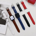 สายรัดนาฬิกาหนังเงางาม สำหรับ Apple Watch Series, 7 41 มม. / 6&SE&5&4 40 มม. / 3&2&1 38 มม., 7 45 มม. / 6&SE&5&4 44 มม. / 3&2&1 42 มม.