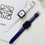 สายรัดนาฬิกาหนังเงางาม สำหรับ Apple Watch Series, 7 41 มม. / 6&SE&5&4 40 มม. / 3&2&1 38 มม., 7 45 มม. / 6&SE&5&4 44 มม. / 3&2&1 42 มม.