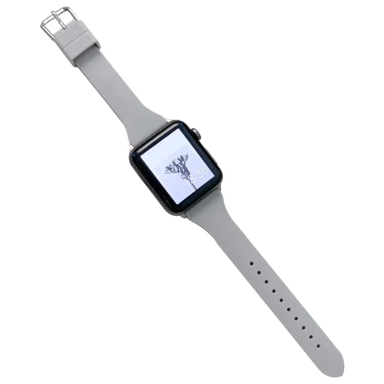 สายซิลิโคนขนาดเอวเล็กสำหรับ Apple Watch Series, 7 41mm / 6&SE&5&4 40mm / 3&2&1 38mm, 7 45mm / 6&SE&5&4 44mm / 3&2&1 42mm