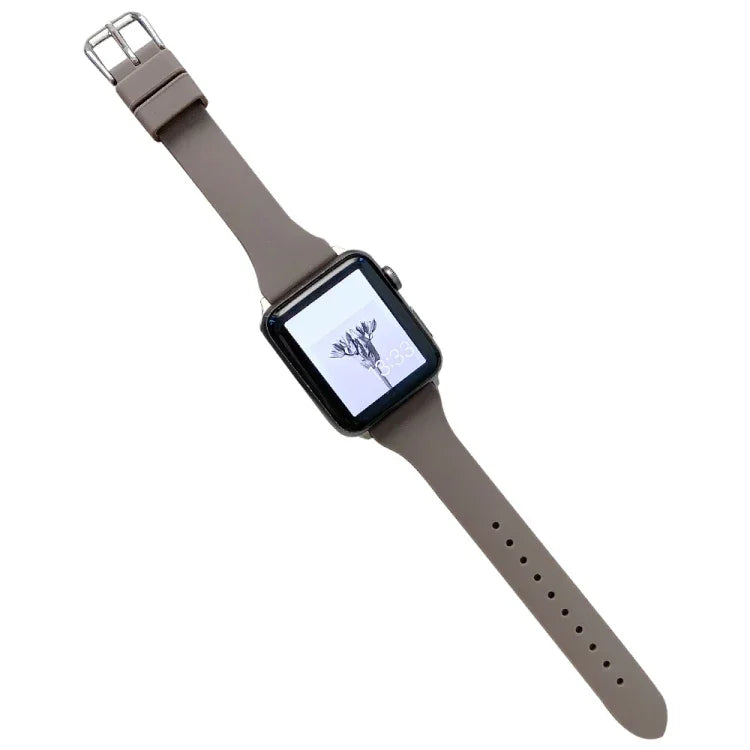 สายซิลิโคนขนาดเอวเล็กสำหรับ Apple Watch Series, 7 41mm / 6&SE&5&4 40mm / 3&2&1 38mm, 7 45mm / 6&SE&5&4 44mm / 3&2&1 42mm