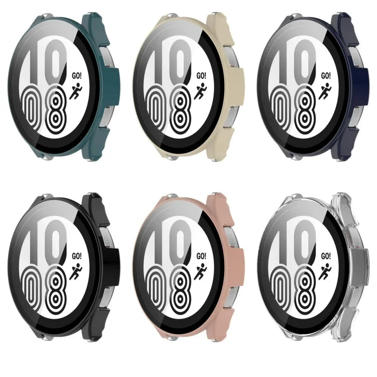 เคสใส่หน้าปัดนาฬิกา PC พร้อมกระจกนิรภัย สำหรับ Samsung Galaxy Watch4 40 มม. สำหรับ Samsung Galaxy Watch4 44 มม.