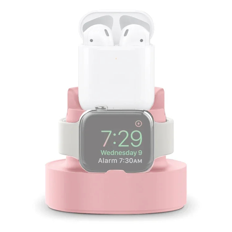 A001 ที่วางชาร์จซิลิโคน 3 ใน 1 สำหรับ iPhone / iWatch / AirPods