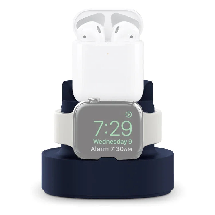 A001 ที่วางชาร์จซิลิโคน 3 ใน 1 สำหรับ iPhone / iWatch / AirPods