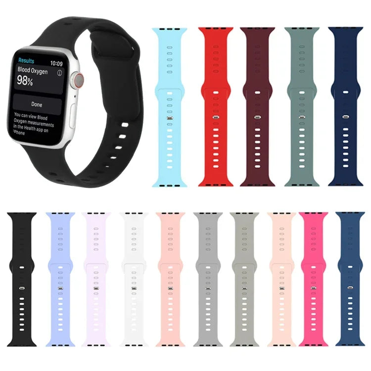 สายซิลิโคนเนื้อลิควิดสำหรับ Apple Watch Series, 7 45mm / 6&SE&5&4 44mm / 3&2&1 42mm