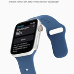 สายซิลิโคนเนื้อลิควิดสำหรับ Apple Watch Series, 7 45mm / 6&SE&5&4 44mm / 3&2&1 42mm