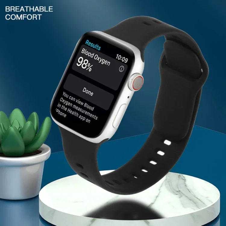 สายซิลิโคนเนื้อลิควิดสำหรับ Apple Watch Series, 7 45mm / 6&SE&5&4 44mm / 3&2&1 42mm