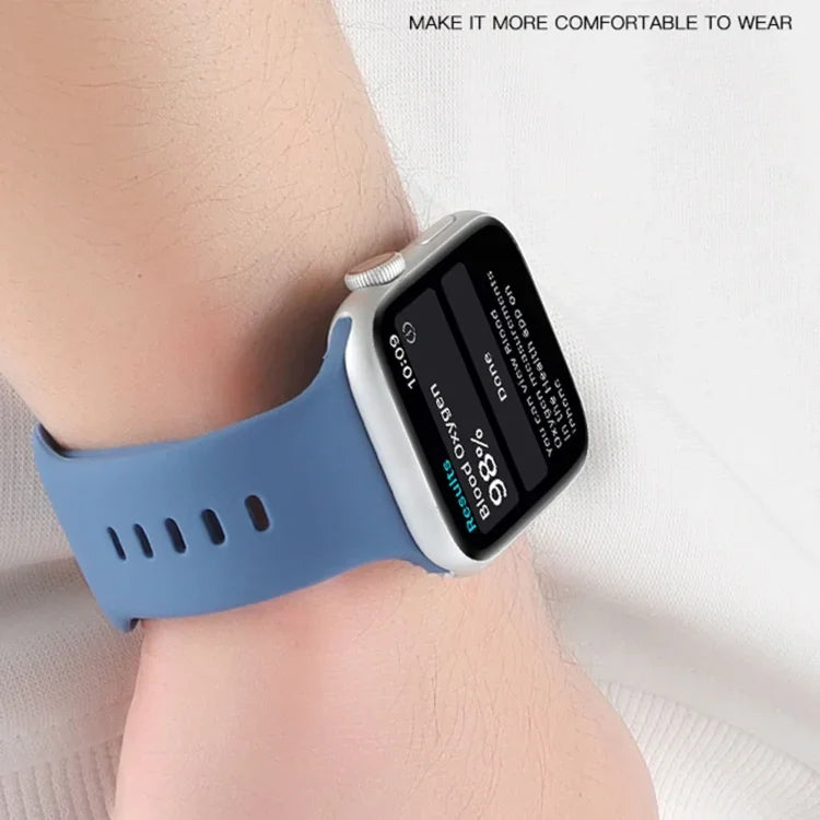 สายซิลิโคนเนื้อลิควิดสำหรับ Apple Watch Series, 7 45mm / 6&SE&5&4 44mm / 3&2&1 42mm