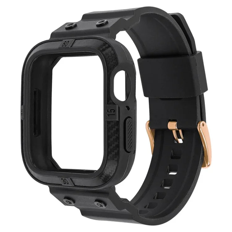 สายสปอร์ตคาร์บอนไฟเบอร์แบบบูรณาการสำหรับ Apple Watch Series, 7 41mm / 6&SE&5&4 40mm / 3&2&1 38mm, 7 45mm / 6&SE&5&4 44mm / 3&2&1 42mm
