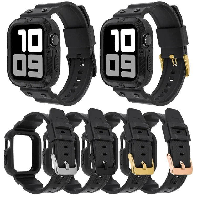 สายสปอร์ตคาร์บอนไฟเบอร์แบบบูรณาการสำหรับ Apple Watch Series, 7 41mm / 6&SE&5&4 40mm / 3&2&1 38mm, 7 45mm / 6&SE&5&4 44mm / 3&2&1 42mm