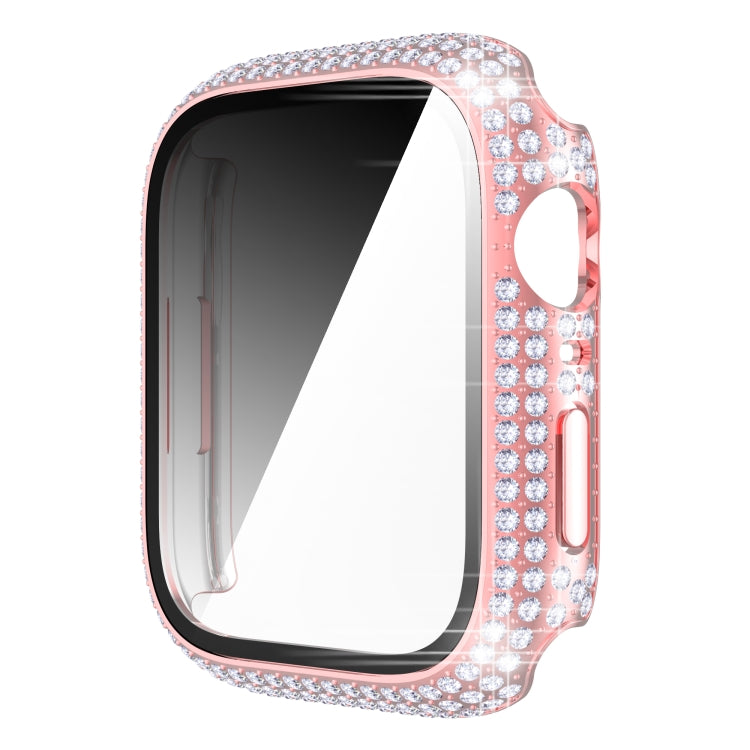 เคส PC เพชร + กระจกนิรภัยสำหรับ Apple Watch Series 7 41 มม. 7 45 มม.