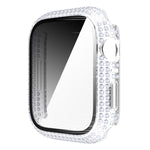เคส PC เพชร + กระจกนิรภัยสำหรับ Apple Watch Series 7 41 มม. 7 45 มม.