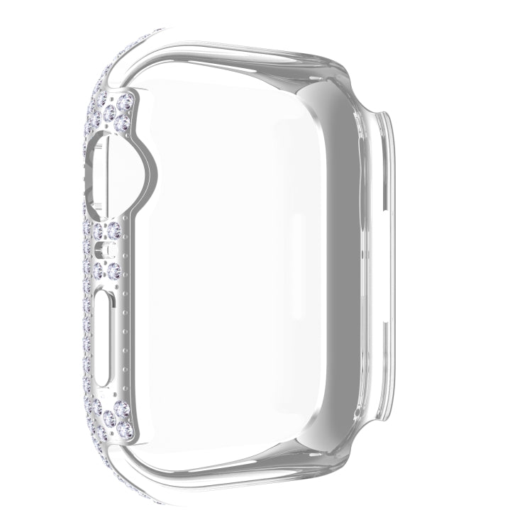 เคส PC เพชร + กระจกนิรภัยสำหรับ Apple Watch Series 7 41 มม. 7 45 มม.