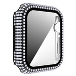 เคส PC เพชร + กระจกนิรภัยสำหรับ Apple Watch Series 6&SE&5&4 40 มม. 6&SE&5&4 44 มม.