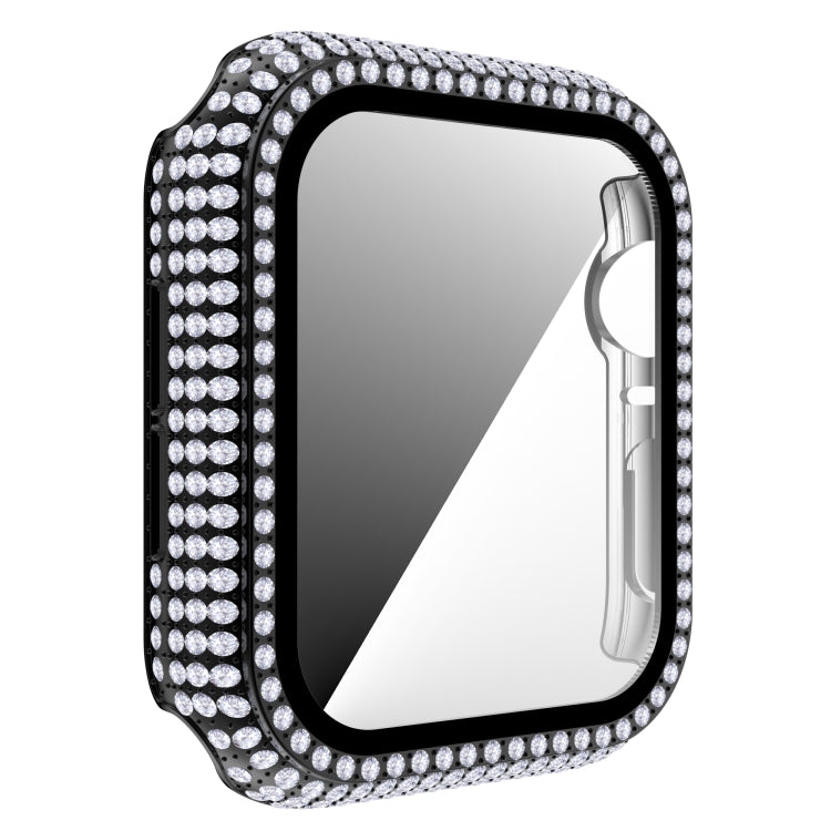 เคส PC เพชร + กระจกนิรภัยสำหรับ Apple Watch Series 6&SE&5&4 40 มม. 6&SE&5&4 44 มม.
