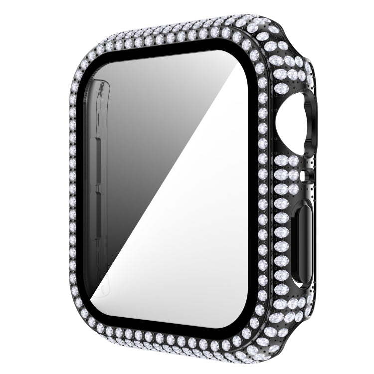 เคส PC เพชร + กระจกนิรภัยสำหรับ Apple Watch Series 6&SE&5&4 40 มม. 6&SE&5&4 44 มม.