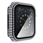 เคส PC เพชร + กระจกนิรภัยสำหรับ Apple Watch Series 6&SE&5&4 40 มม. 6&SE&5&4 44 มม.