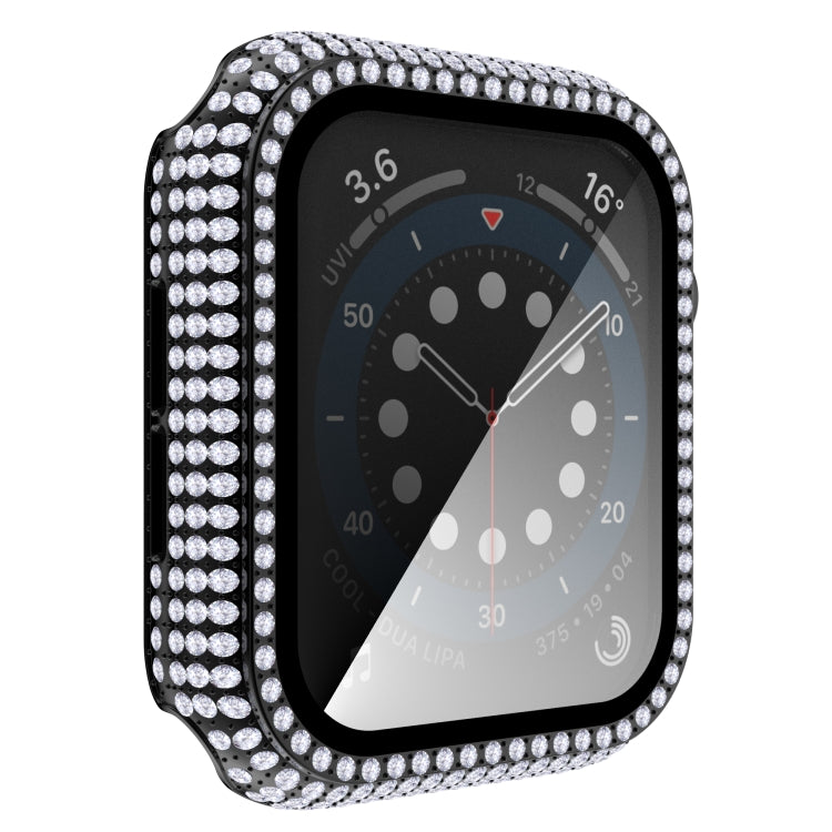 เคส PC เพชร + กระจกนิรภัยสำหรับ Apple Watch Series 6&SE&5&4 40 มม. 6&SE&5&4 44 มม.