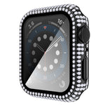 เคส PC เพชร + กระจกนิรภัยสำหรับ Apple Watch Series 6&SE&5&4 40 มม. 6&SE&5&4 44 มม.