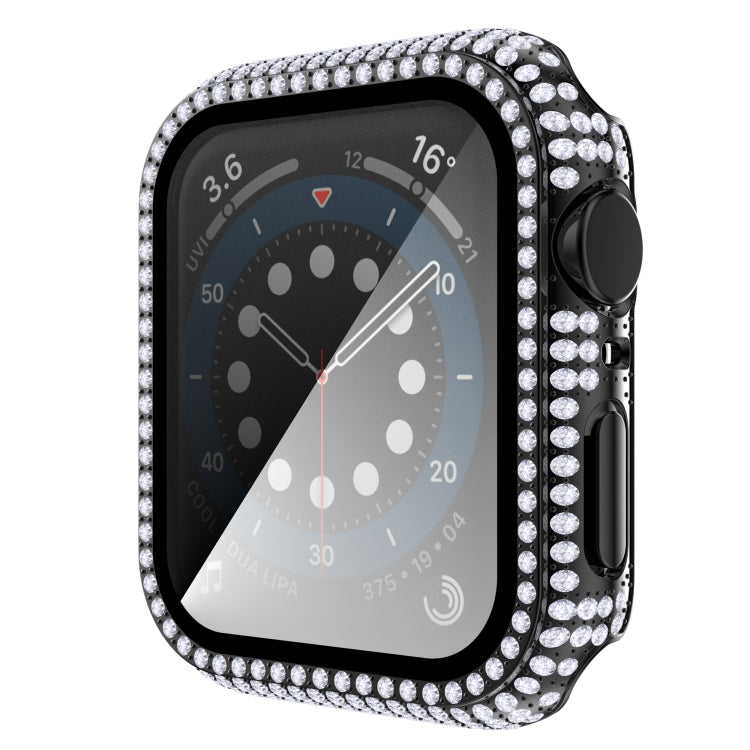 เคส PC เพชร + กระจกนิรภัยสำหรับ Apple Watch Series 6&SE&5&4 40 มม. 6&SE&5&4 44 มม.