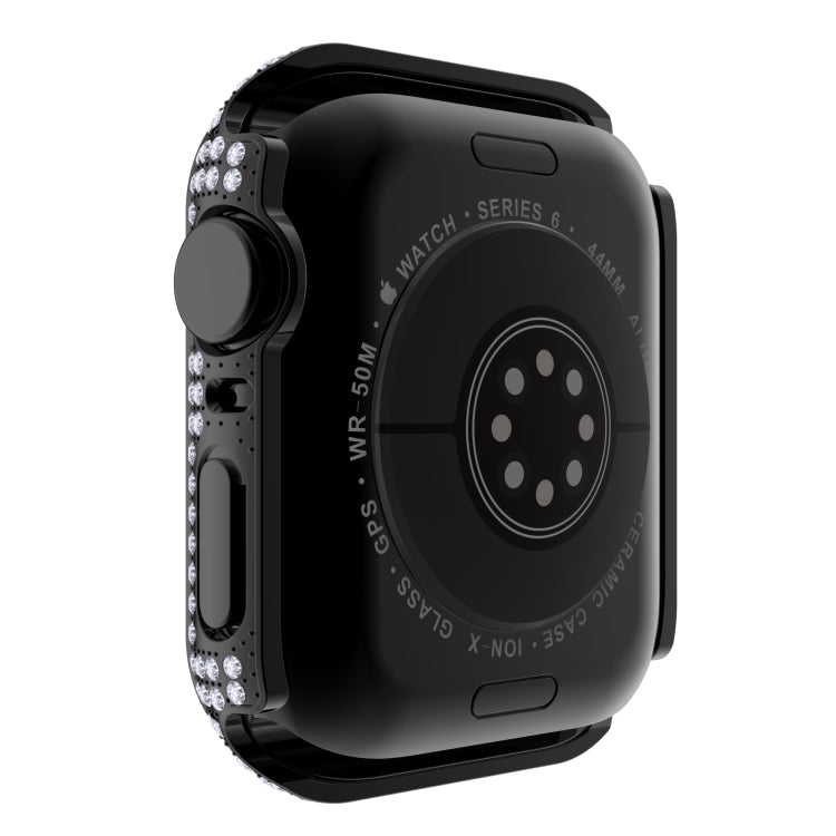 เคส PC เพชร + กระจกนิรภัยสำหรับ Apple Watch Series 6&SE&5&4 40 มม. 6&SE&5&4 44 มม.