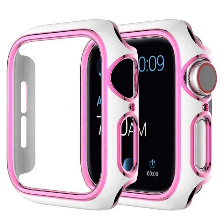 เคส PC ชุบอิเล็กโทรพลาติงสองสีสำหรับ Apple Watch Series 6&SE&5&4 40 มม. 6&SE&5&4 44 มม.