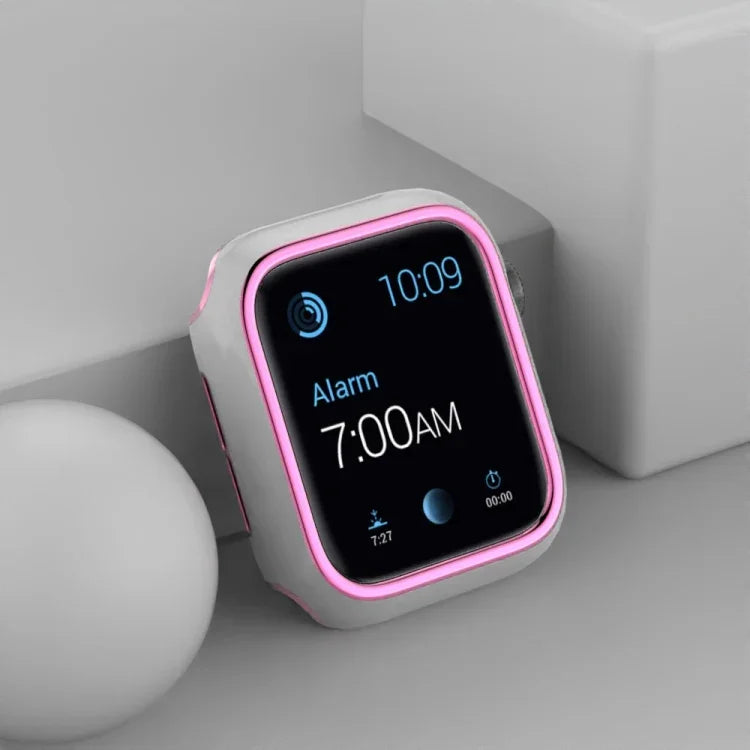 เคส PC ชุบอิเล็กโทรพลาติงสองสีสำหรับ Apple Watch Series 6&SE&5&4 40 มม. 6&SE&5&4 44 มม.