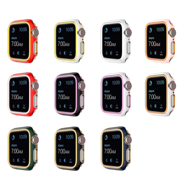 เคส PC ชุบอิเล็กโทรพลาติงสองสีสำหรับ Apple Watch Series 6&SE&5&4 40 มม. 6&SE&5&4 44 มม.